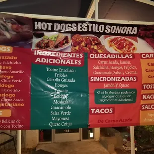 menu, pizza