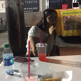 more food and the lemonade