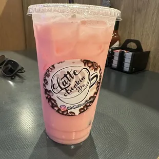 Pink Starburst lotus drink