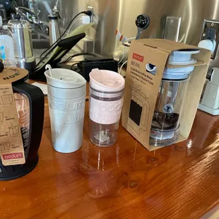 a variety of coffees