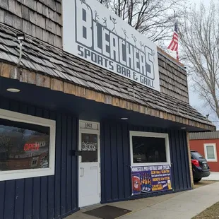 the front of the building