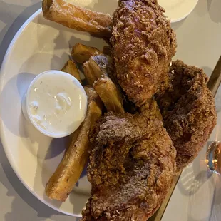 chicken wings and fried chicken, food