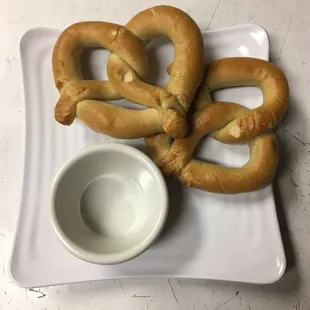 pretzels on a plate