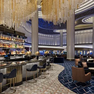 the bar and lounge area