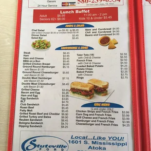 menu, burgers