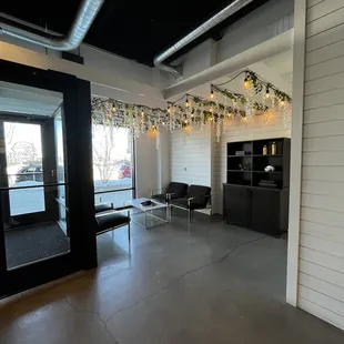 a living room with a view