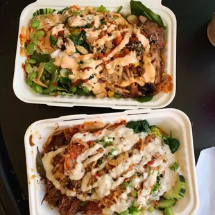 adobo and grilled chicken bowls