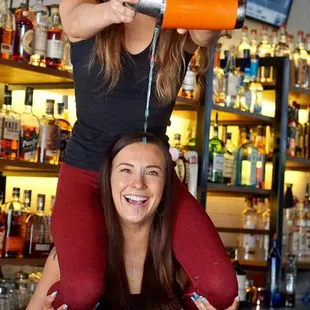 Mixin up some "GO BOLTS" cocktails!