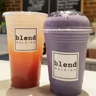 a blend and a smoothie