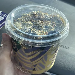 Passion Fruit Bowl with Bananas &amp; Blackberries, Bee Pollen &amp; Hemp Seeds. Delicious!