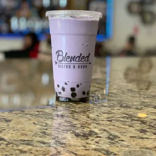 Taro Milk Tea with Boba