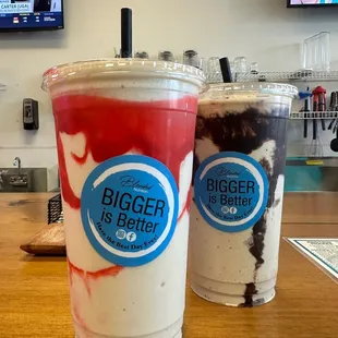 Strawberry and Banana and cookies and cream.