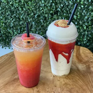 Peach ring and strawberry cheesecake!