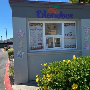 the exterior of a doughnut shop