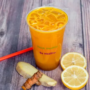 Turmeric Tea
Turmeric root, ginger root and lemon blended with raw organic honey