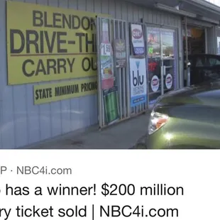 a car in front of a store