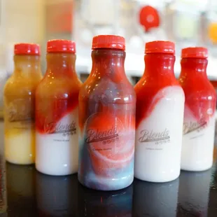 a variety of sauces