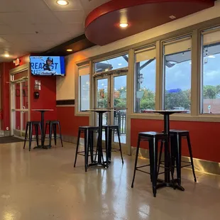 High top seating areas