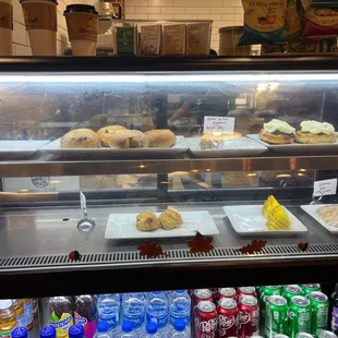 a display of baked goods
