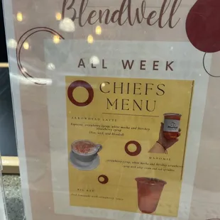 a menu for a week's menu