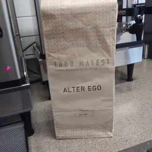 Our coffee comes from Thou Mayest