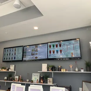 menus on the wall