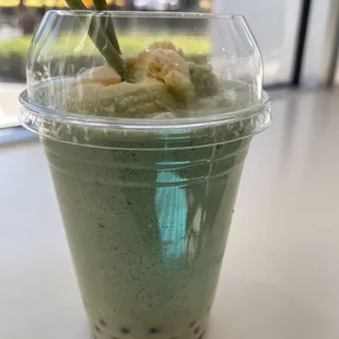 Very sad matcha matcha boba drink :(