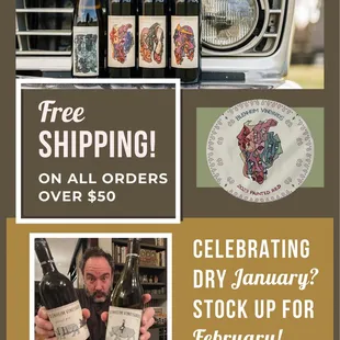 Free shipping on all orders over $50 until Jan. 31!
