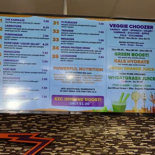 Menu, items #21-35 plus specialty drinks on far right of board. Sorry for the glare (3/22/22)