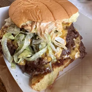 Double smash burger