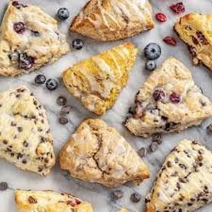 scones with blueberries and cranberries