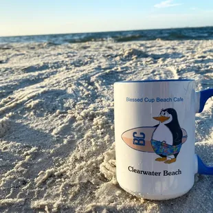 WE ARE OPEN! Waking up feeling blessed this morning to a warm cup of coffee and our beautiful beach!