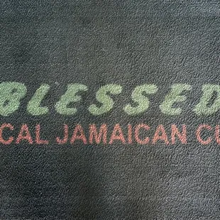 a logo on a towel