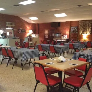 Inside the dining room.