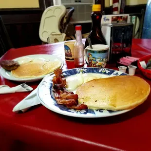 Breakfast.  Very homey!  Huge pancake!