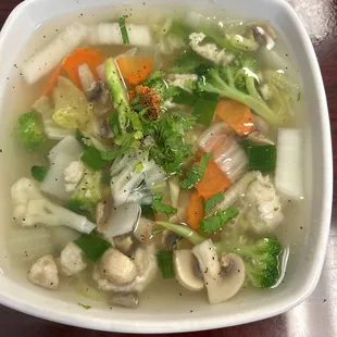 Thai Clear Soup with out tofu and soy sauce