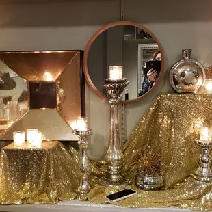 Beautiful backdrop to the bar