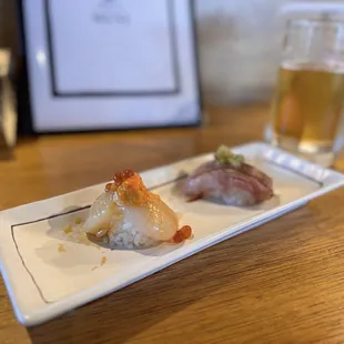 Hotate Uni Ikura and Seared Otoro