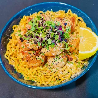 Pan Fried Garlic Shrimp Noodles