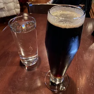 Great Lakes Porter and tap water