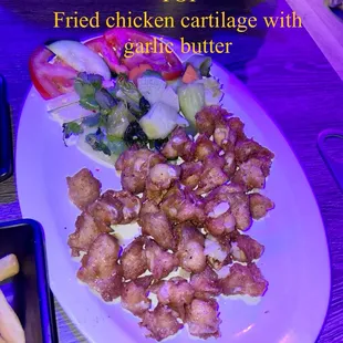 Fried Chicken Cartilage with Garlic Butter