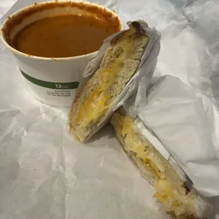 Tomato Bisque Soup Grilled Cheese Sandwich combo