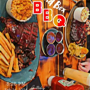 a table full of food