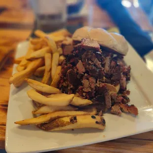 Beef brisket sandwich