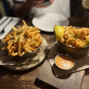 truffle fries and calamari