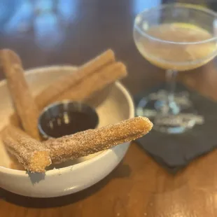 Churros with Chocolate Sauce