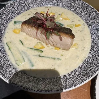 Pan seared black cod