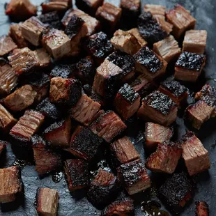 a pile of bbq meat