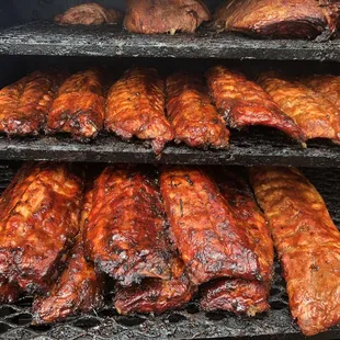 a rack full of ribs