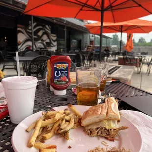 a plate of food on a table